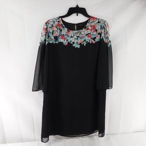 BCBGMaxazria Sheer Sleeved Dress Size Large